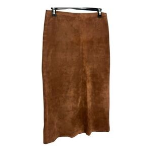 Wilson’s Leather Pelle Studio ChicBrown Suede Midi Skirt
